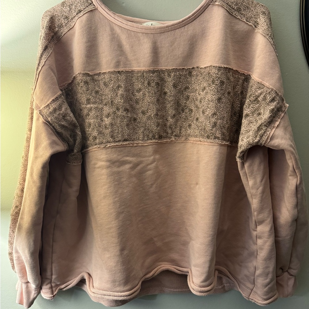In Bloom Blush and Beige Knit Top
